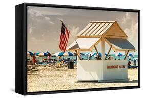 Private Beach Miami Beach - Richmond Hotel South Beach - Florida-Philippe Hugonnard-Framed Stretched Canvas