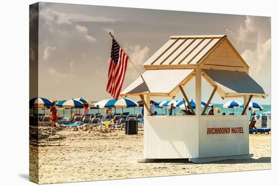 Private Beach Miami Beach - Richmond Hotel South Beach - Florida-Philippe Hugonnard-Stretched Canvas