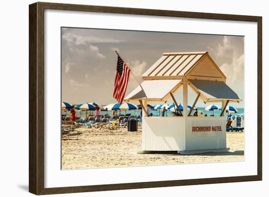 Private Beach Miami Beach - Richmond Hotel South Beach - Florida-Philippe Hugonnard-Framed Photographic Print