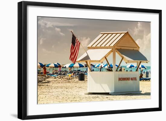 Private Beach Miami Beach - Richmond Hotel South Beach - Florida-Philippe Hugonnard-Framed Photographic Print