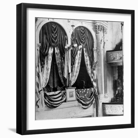 Private Box in Ford's Theater, Around Time President Lincoln Was Assassinated by John Wilkes Booth-null-Framed Photographic Print