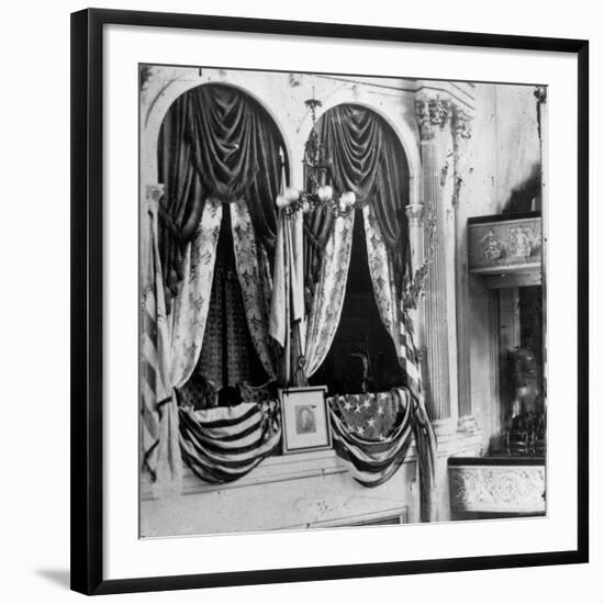 Private Box in Ford's Theater, Around Time President Lincoln Was Assassinated by John Wilkes Booth-null-Framed Photographic Print