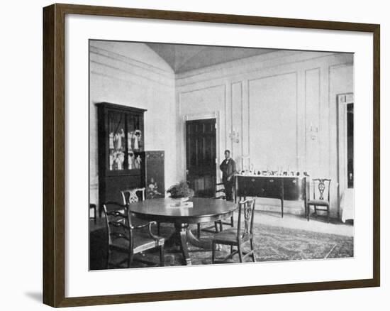 Private Dining-Room at the White House, Washington Dc, USA, 1908-null-Framed Giclee Print