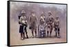 Private, Drummers, Piper and Bugler of the Black Watch During the Second Boer War-Louis Creswicke-Framed Stretched Canvas