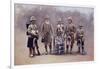 Private, Drummers, Piper and Bugler of the Black Watch During the Second Boer War-Louis Creswicke-Framed Giclee Print