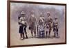 Private, Drummers, Piper and Bugler of the Black Watch During the Second Boer War-Louis Creswicke-Framed Giclee Print