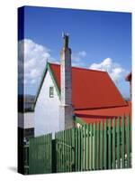 Private House with Red Corrugated Roof and Green Fence, Stanley, Capital of the Falkland Islands-Renner Geoff-Stretched Canvas
