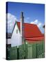 Private House with Red Corrugated Roof and Green Fence, Stanley, Capital of the Falkland Islands-Renner Geoff-Stretched Canvas