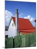 Private House with Red Corrugated Roof and Green Fence, Stanley, Capital of the Falkland Islands-Renner Geoff-Mounted Photographic Print
