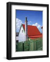 Private House with Red Corrugated Roof and Green Fence, Stanley, Capital of the Falkland Islands-Renner Geoff-Framed Photographic Print