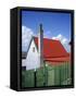 Private House with Red Corrugated Roof and Green Fence, Stanley, Capital of the Falkland Islands-Renner Geoff-Framed Stretched Canvas