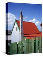 Private House with Red Corrugated Roof and Green Fence, Stanley, Capital of the Falkland Islands-Renner Geoff-Stretched Canvas