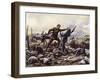 Private J Boyd, of the Irish Guards, Capturing a German Machine-Gun Single-Handed, World War I-Harold Hume Piffard-Framed Giclee Print