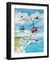 Private Jets And Helicopters, 2012-Alex Williams-Framed Giclee Print