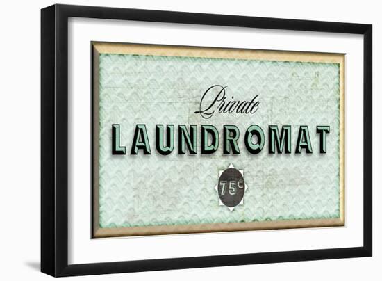 Private Laundromat-PI Studio-Framed Art Print