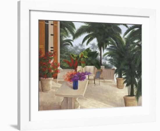 Private Patio-Diane Romanello-Framed Art Print