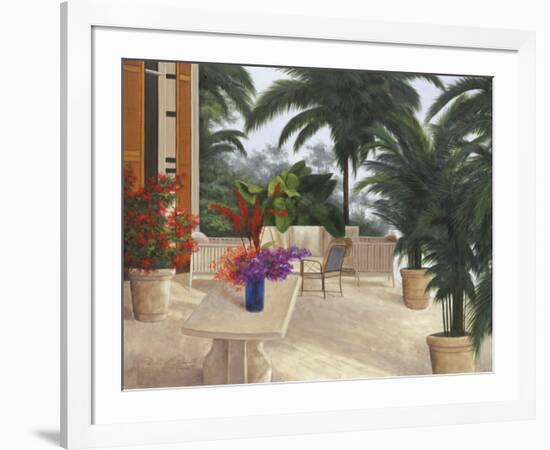 Private Patio-Diane Romanello-Framed Art Print