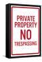 Private Property No Trespassing-null-Framed Stretched Canvas