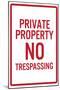 Private Property No Trespassing-null-Mounted Poster