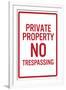 Private Property No TrespassingPoster-null-Framed Art Print