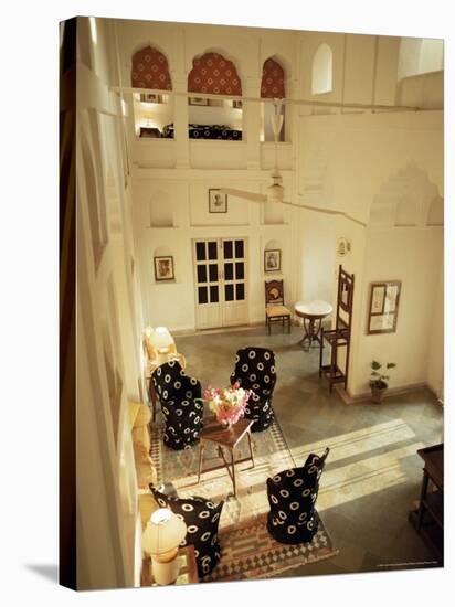 Private Sitting Area in One of the Bedroom Suites, Neemrana Fort Palace Hotel, Neemrana, India-John Henry Claude Wilson-Stretched Canvas