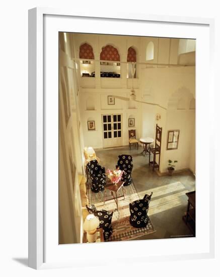 Private Sitting Area in One of the Bedroom Suites, Neemrana Fort Palace Hotel, Neemrana, India-John Henry Claude Wilson-Framed Photographic Print