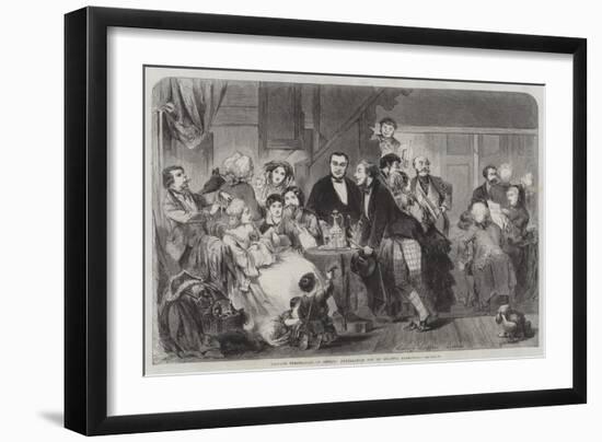 Private Theatricals at Berlin, Preparation for an Amateur Rehearsal-null-Framed Giclee Print