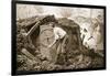 Private Torrance Pumping Air into a Mine under Heavy Fire (Litho)-Alfred Pearse-Framed Giclee Print