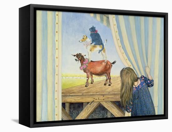 Private View-Ditz-Framed Stretched Canvas