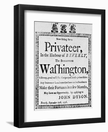 Privateer, 1776-null-Framed Premium Giclee Print