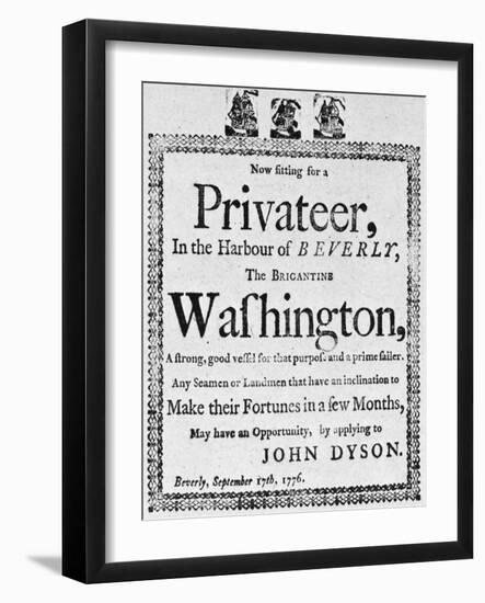 Privateer, 1776-null-Framed Giclee Print