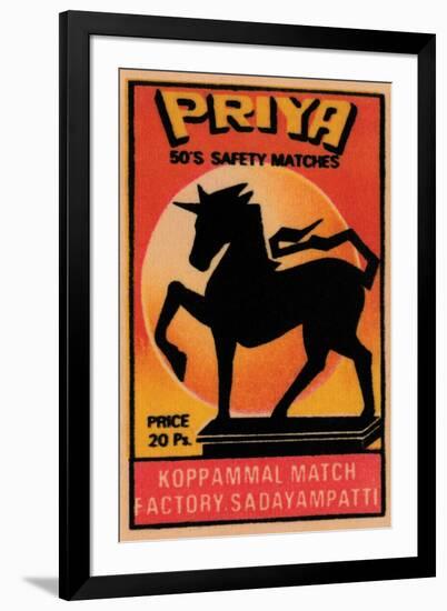 Priya 50's Safety Matches-null-Framed Art Print