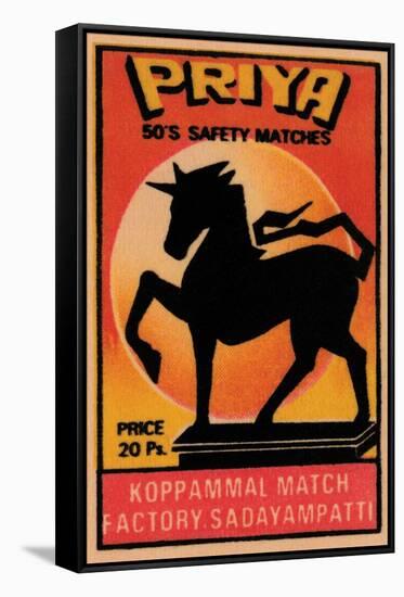 Priya 50's Safety Matches-null-Framed Stretched Canvas