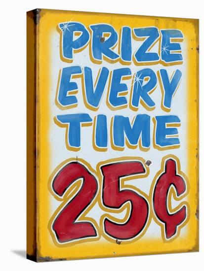 Prize Every Time Distressed-Retroplanet-Stretched Canvas
