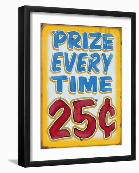 Prize Every Time Distressed-Retroplanet-Framed Giclee Print