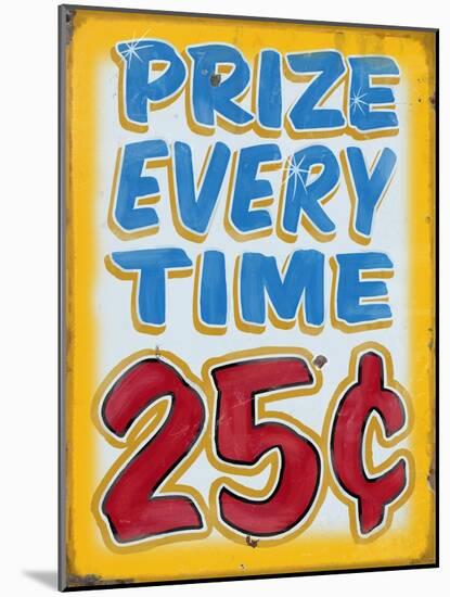 Prize Every Time Distressed-Retroplanet-Mounted Giclee Print
