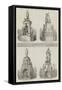 Prize Models for the Wellington Monument-null-Framed Stretched Canvas