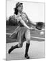 Pro Baseball Pitcher For Rockford Peaches, Caroline Morris, Demonstrating Her Underhanded Delivery-Wallace Kirkland-Mounted Photographic Print