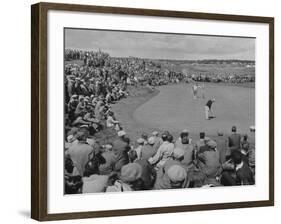 Pro. Golfer Ben Hogan Putting During the British Open-Carl Mydans-Framed Premium Photographic Print