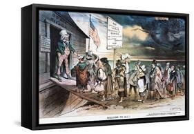 Pro-Immigration Cartoon-Joseph Keppler-Framed Stretched Canvas