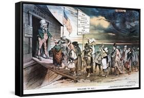 Pro-Immigration Cartoon-Joseph Keppler-Framed Stretched Canvas