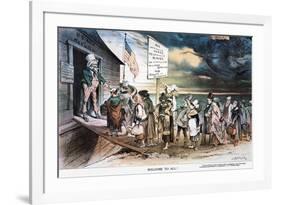 Pro-Immigration Cartoon-Joseph Keppler-Framed Giclee Print