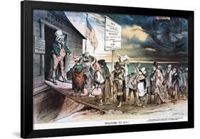 Pro-Immigration Cartoon-Joseph Keppler-Framed Giclee Print