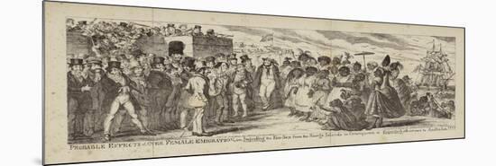 Probable Effects of over Female Emigration-George Cruikshank-Mounted Giclee Print