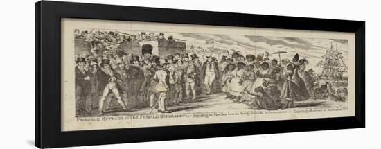 Probable Effects of over Female Emigration-George Cruikshank-Framed Giclee Print