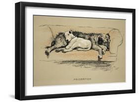 Probation, 1930, 1st Edition of Sleeping Partners-Cecil Aldin-Framed Giclee Print