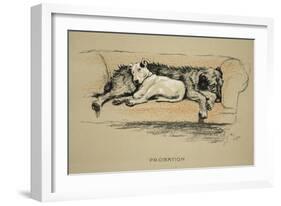 Probation, 1930, 1st Edition of Sleeping Partners-Cecil Aldin-Framed Giclee Print