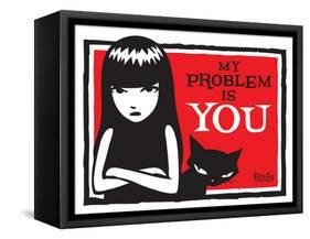 Problem Is You-Emily the Strange-Framed Stretched Canvas