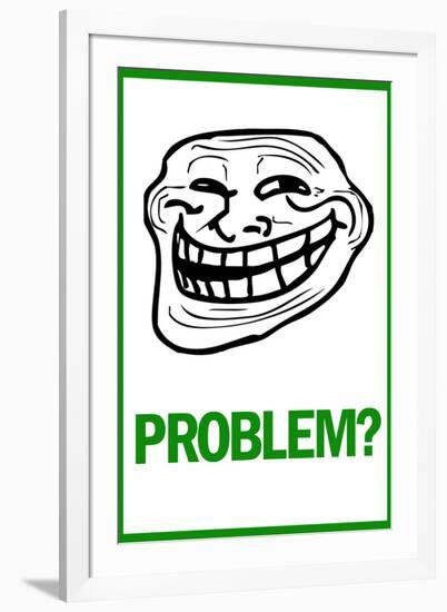 Problem? Rage Comic Meme-null-Framed Art Print