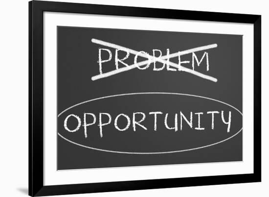 Problems Opportunity Concept-IJdema-Framed Art Print